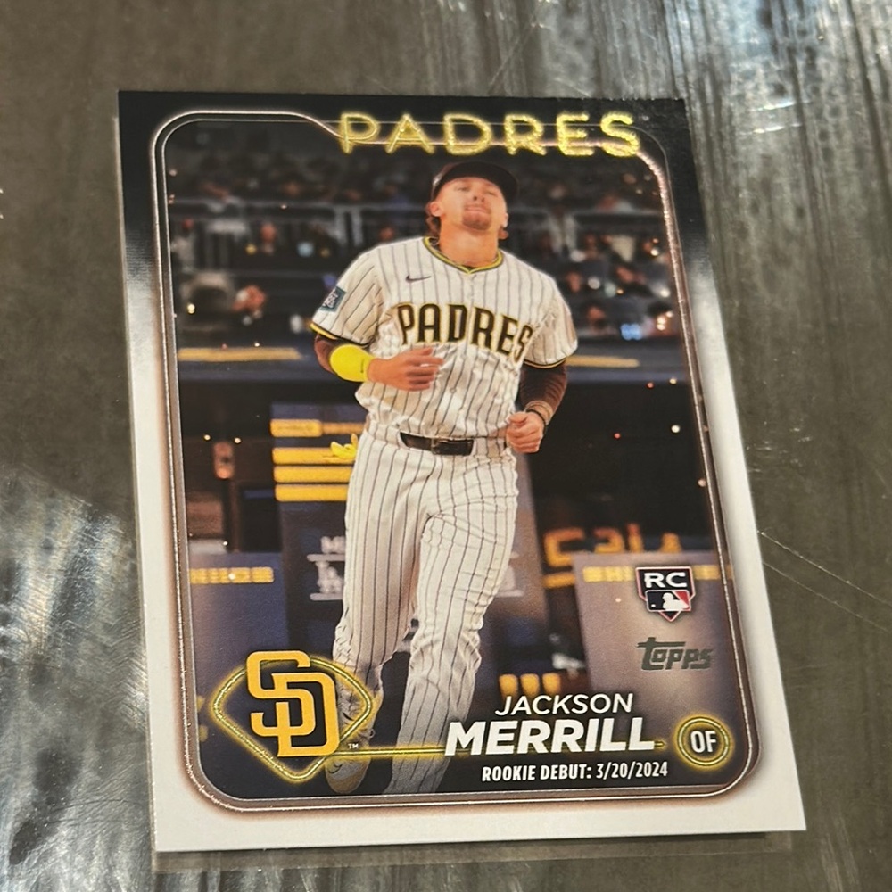 Topps Padres Rookie Card - Gold and White
